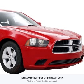 APS GR04FFH75J - Black Stainless Steel Lower Bumper Horizontal Billet Grille