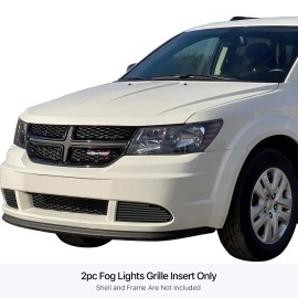 APS GR04FFH78J - Black Stainless Steel Fog Light Cover Horizontal Billet Grille