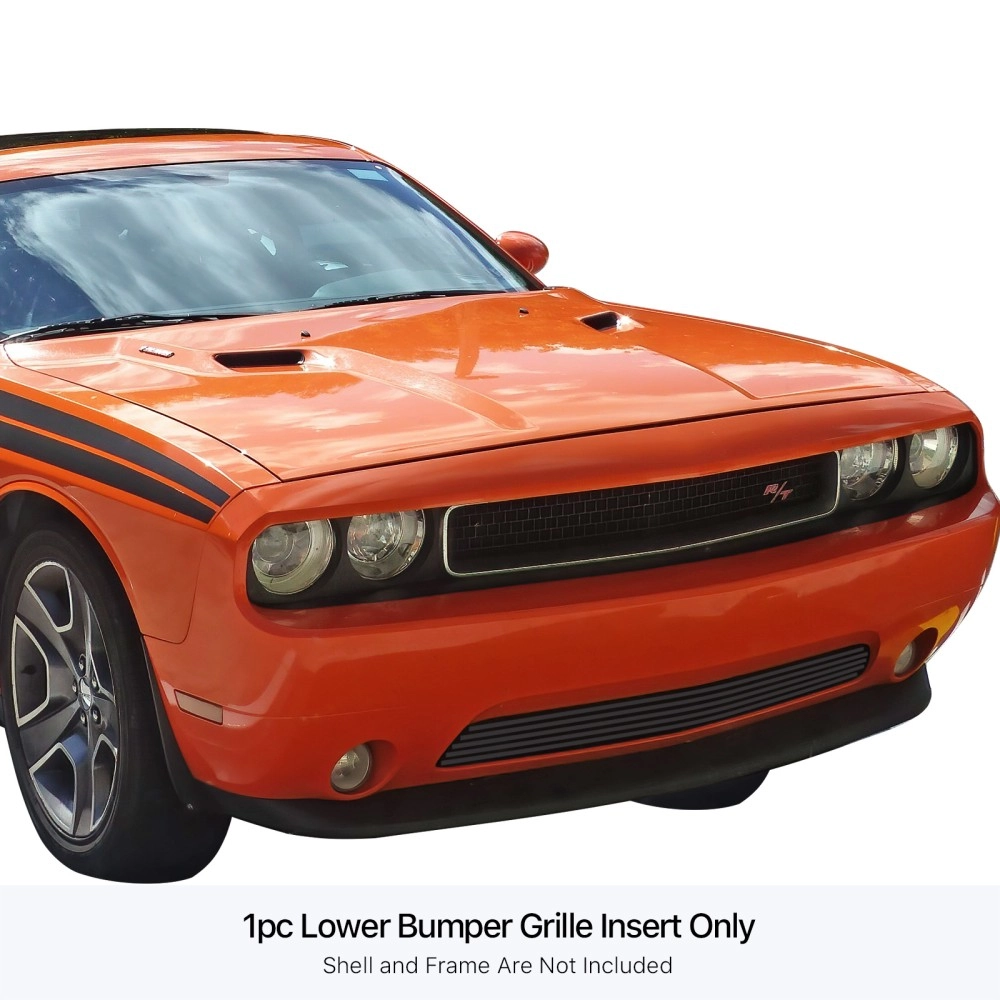 APS GR04FFI18J - Black Stainless Steel Lower Bumper Horizontal Billet Grille