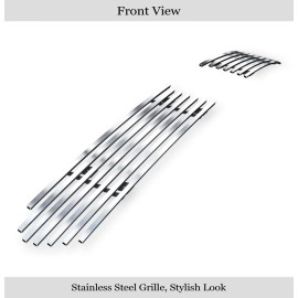 APS GR04FFJ33C - Hairline Stainless Steel Lower Bumper Horizontal Billet Grille