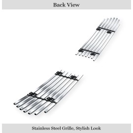 APS GR04FFJ33C - Hairline Stainless Steel Lower Bumper Horizontal Billet Grille