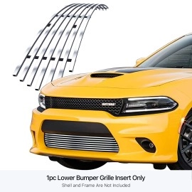 APS GR04FFJ34S - Polished Stainless Steel Lower Bumper Horizontal Billet Grille