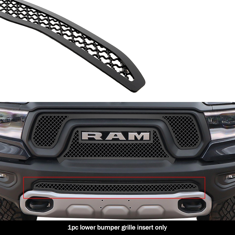 APS GR04GEB04K - Black Stainless Steel Lower Bumper 2.5mm Wire Mesh Grille