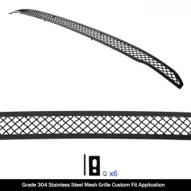 APS GR04GEB04K - Black Stainless Steel Lower Bumper 2.5mm Wire Mesh Grille