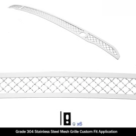 APS GR04GEB05S - Polished Stainless Steel Lower Bumper 2.5mm Wire Mesh Grille