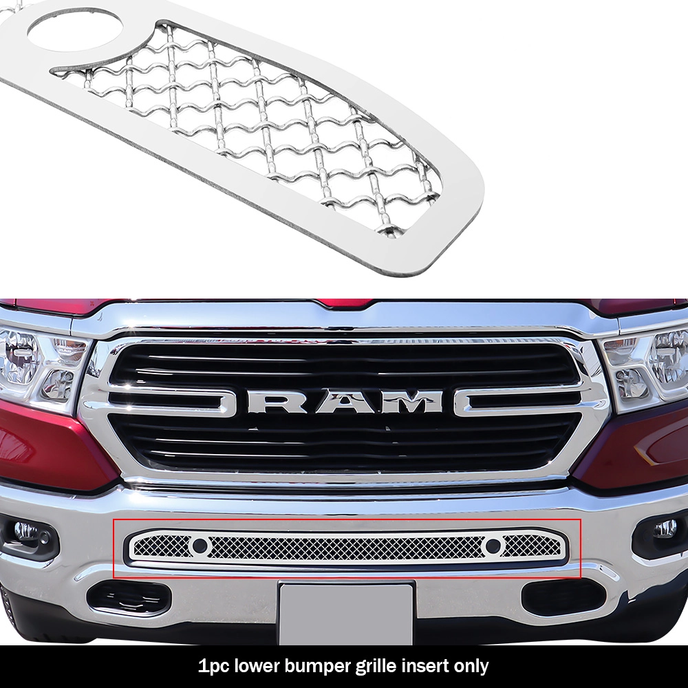 APS GR04GEJ21S - Polished Stainless Steel Lower Bumper 2.5mm Wire Mesh Grille