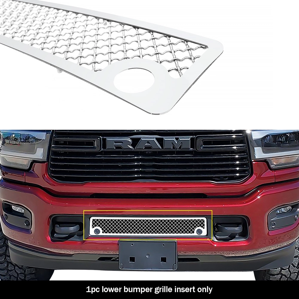 APS GR04GEJ22S - Polished Stainless Steel Lower Bumper 2.5mm Wire Mesh Grille