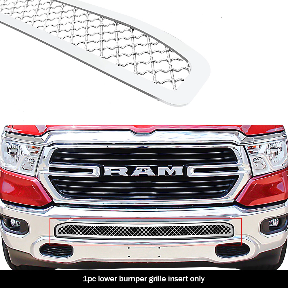 APS GR04GEJ31S - Polished Stainless Steel Lower Bumper 2.5mm Wire Mesh Grille