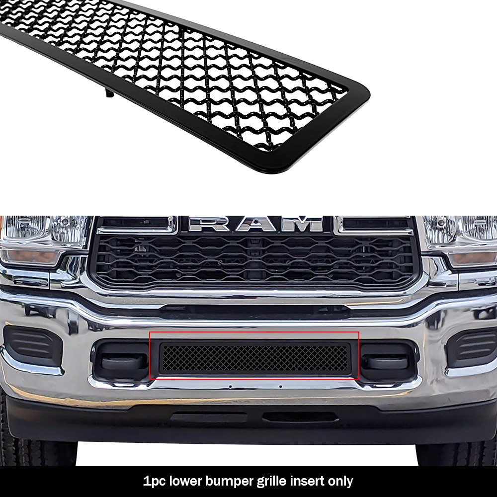 APS GR04GEJ32K - Black Stainless Steel Lower Bumper 2.5mm Wire Mesh Grille