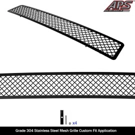 APS GR04GEJ32K - Black Stainless Steel Lower Bumper 2.5mm Wire Mesh Grille