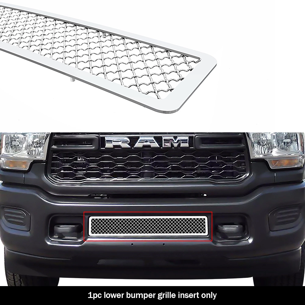 APS GR04GEJ32S - Polished Stainless Steel Lower Bumper 2.5mm Wire Mesh Grille