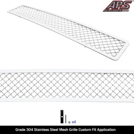 APS GR04GEJ32S - Polished Stainless Steel Lower Bumper 2.5mm Wire Mesh Grille