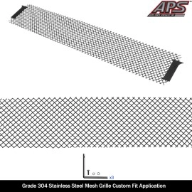 APS GR04GFC32G - Black Stainless Steel Lower Bumper 1.8mm Wire Mesh Grille