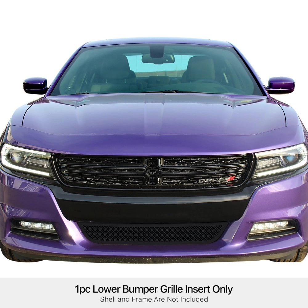APS GR04GFC46H - Black Stainless Steel Lower Bumper 1.8mm Wire Mesh Grille