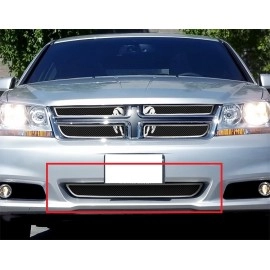 APS GR04GFH71C - Polished (Frame) Black (Mesh) Stainless Steel Lower Bumper 1.8mm Wire Mesh Grille