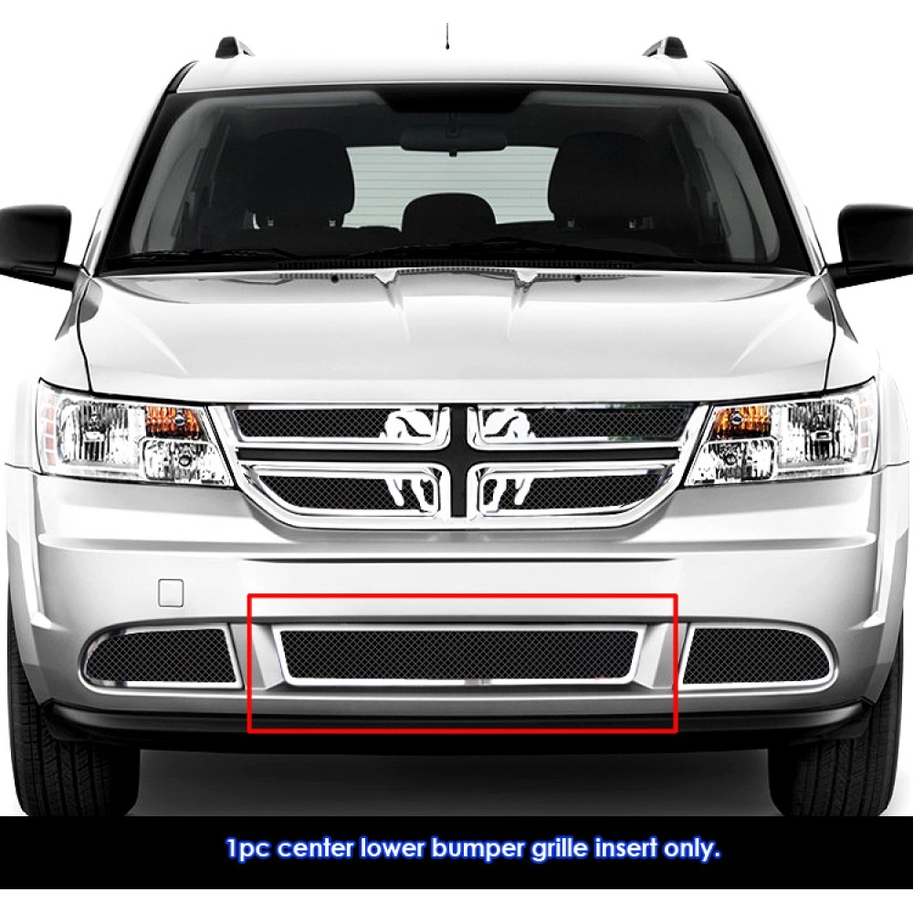 APS GR04GFH77C - Polished (Frame) Black (Mesh) Stainless Steel Lower Bumper 1.8mm Wire Mesh Grille