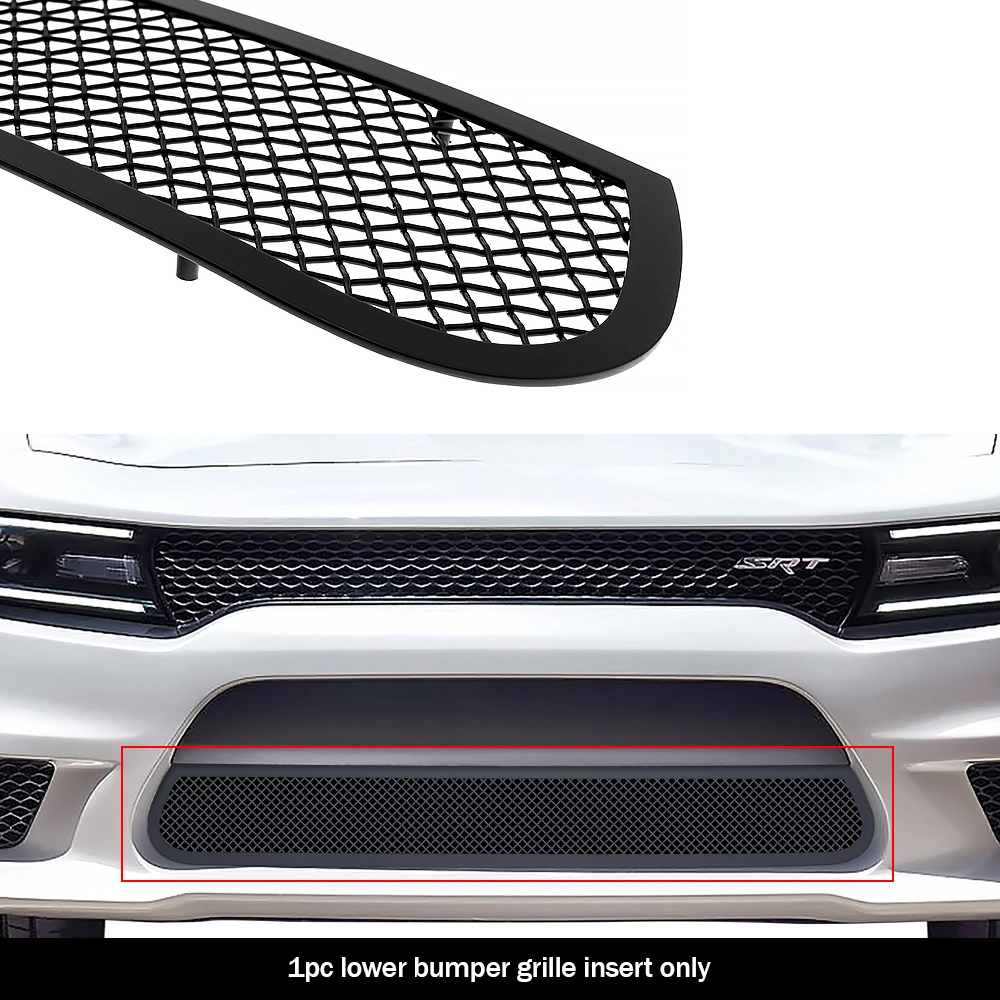 APS GR04GFJ34H - Black Stainless Steel Lower Bumper 1.8mm Wire Mesh Grille