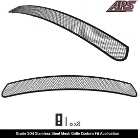 APS GR04GFJ34H - Black Stainless Steel Lower Bumper 1.8mm Wire Mesh Grille