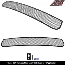APS GR04GFJ37H - Black Stainless Steel Lower Bumper 1.8mm Wire Mesh Grille