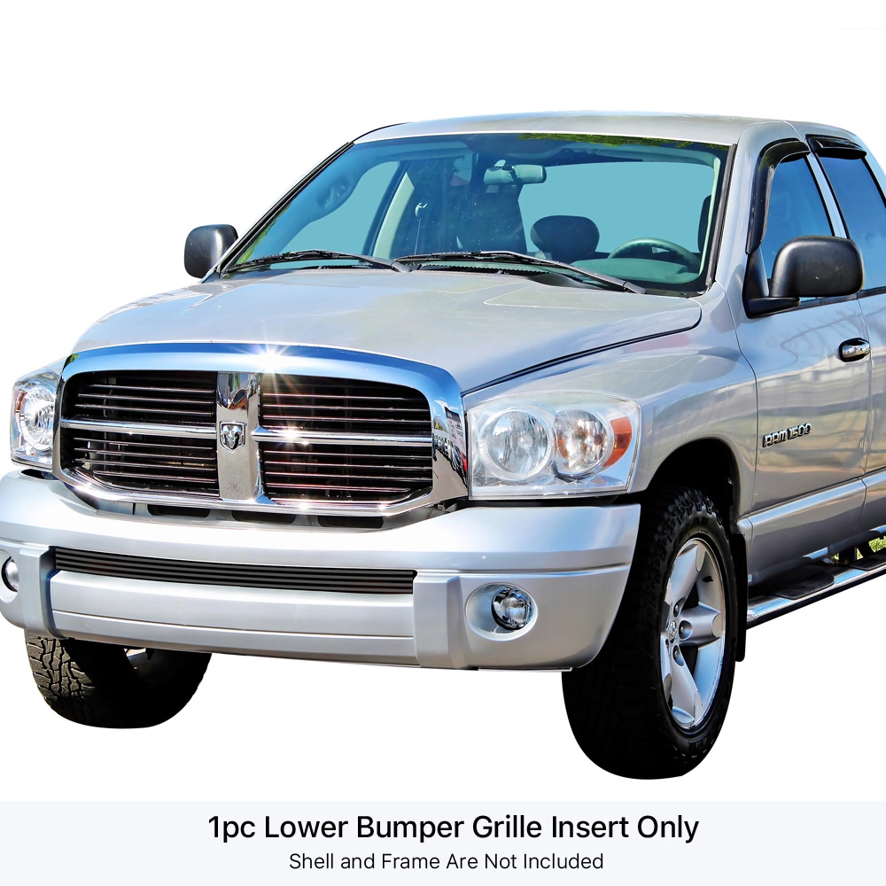 APS GR04HEC19J - Black Stainless Steel Lower Bumper Horizontal Billet Grille