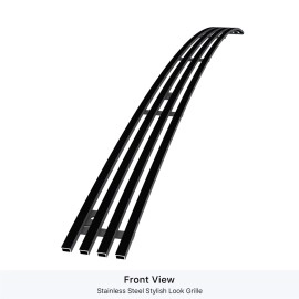 APS GR04HEC19J - Black Stainless Steel Lower Bumper Horizontal Billet Grille