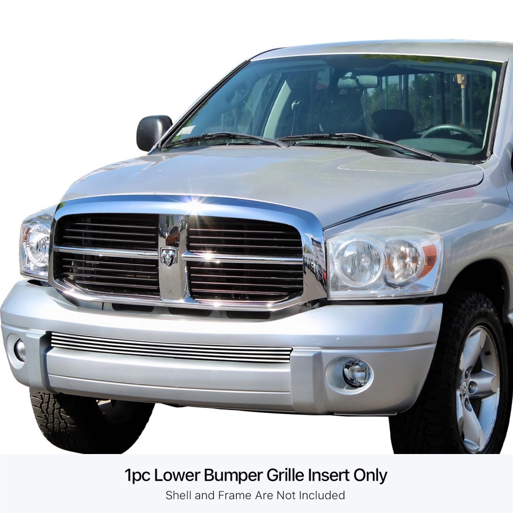 APS GR04HEC19S - Polished Stainless Steel Lower Bumper Horizontal Billet Grille