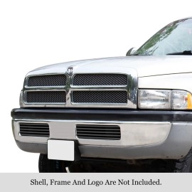 APS GR04HEJ35J - Black Stainless Steel Lower Bumper Horizontal Billet Grille