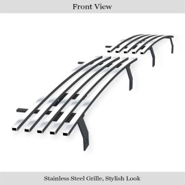 APS GR04HEJ35S - Polished Stainless Steel Lower Bumper Horizontal Billet Grille