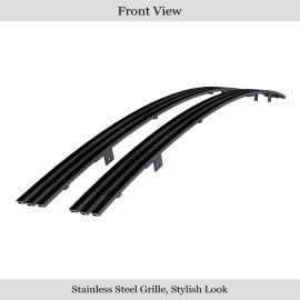 APS GR04HEJ36J - Black Stainless Steel Lower Bumper Horizontal Billet Grille