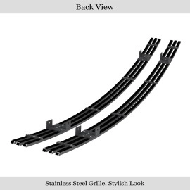 APS GR04HEJ36J - Black Stainless Steel Lower Bumper Horizontal Billet Grille