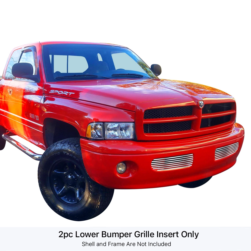 APS GR04HEJ75S - Polished Stainless Steel Lower Bumper Horizontal Billet Grille