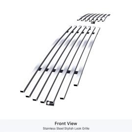 APS GR04HEJ75S - Polished Stainless Steel Lower Bumper Horizontal Billet Grille