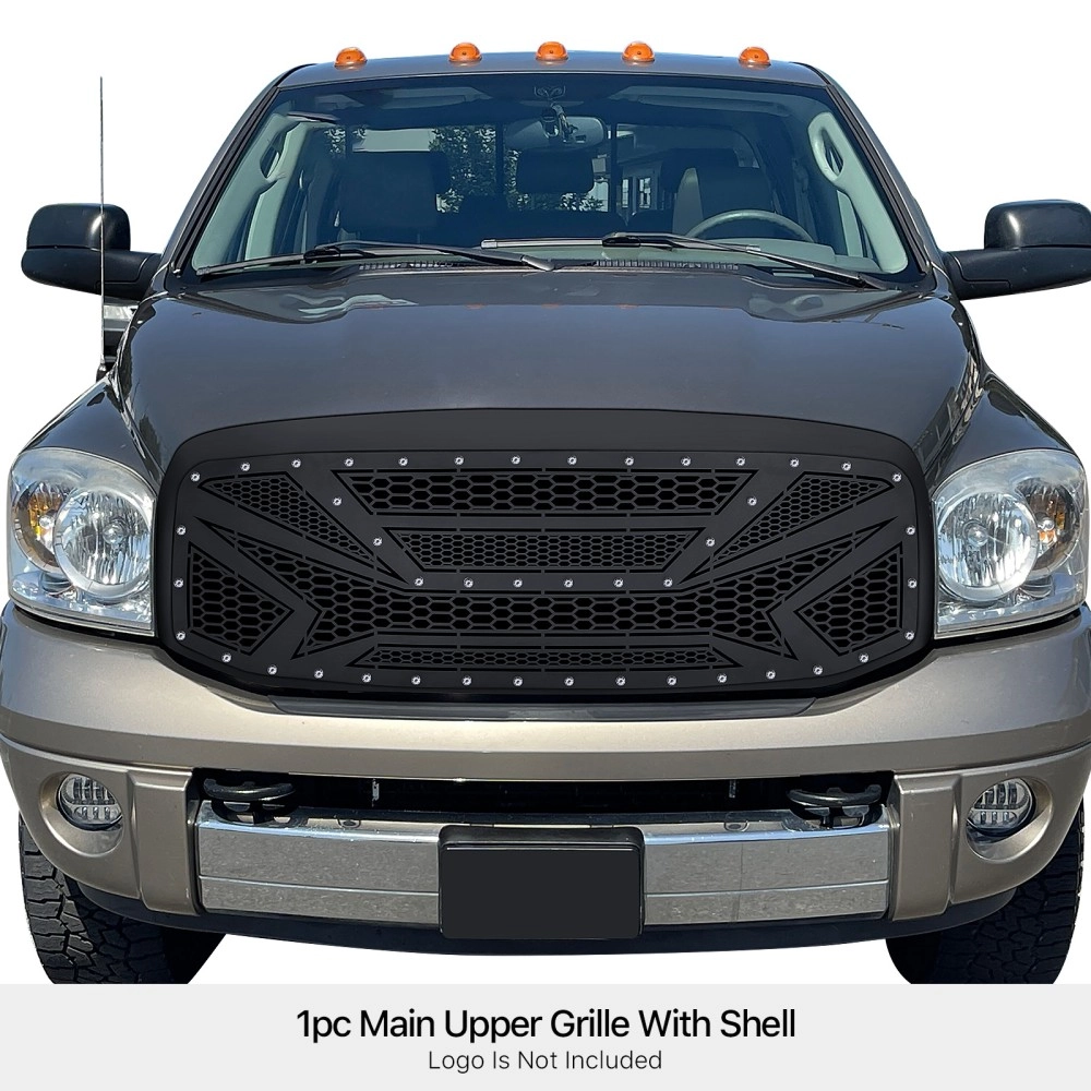 APS GR04PEC18M - Black Stainless Steel Main Upper Laser Cut Grille