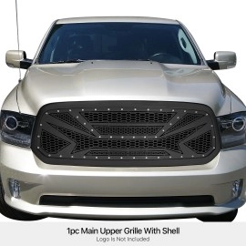 APS GR04PEI86M - Black Stainless Steel Main Upper Laser Cut Grille