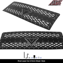 APS GR06DFF32D - Black Stainless Steel Main Upper Double Layer Laser Cut Sheet Grille