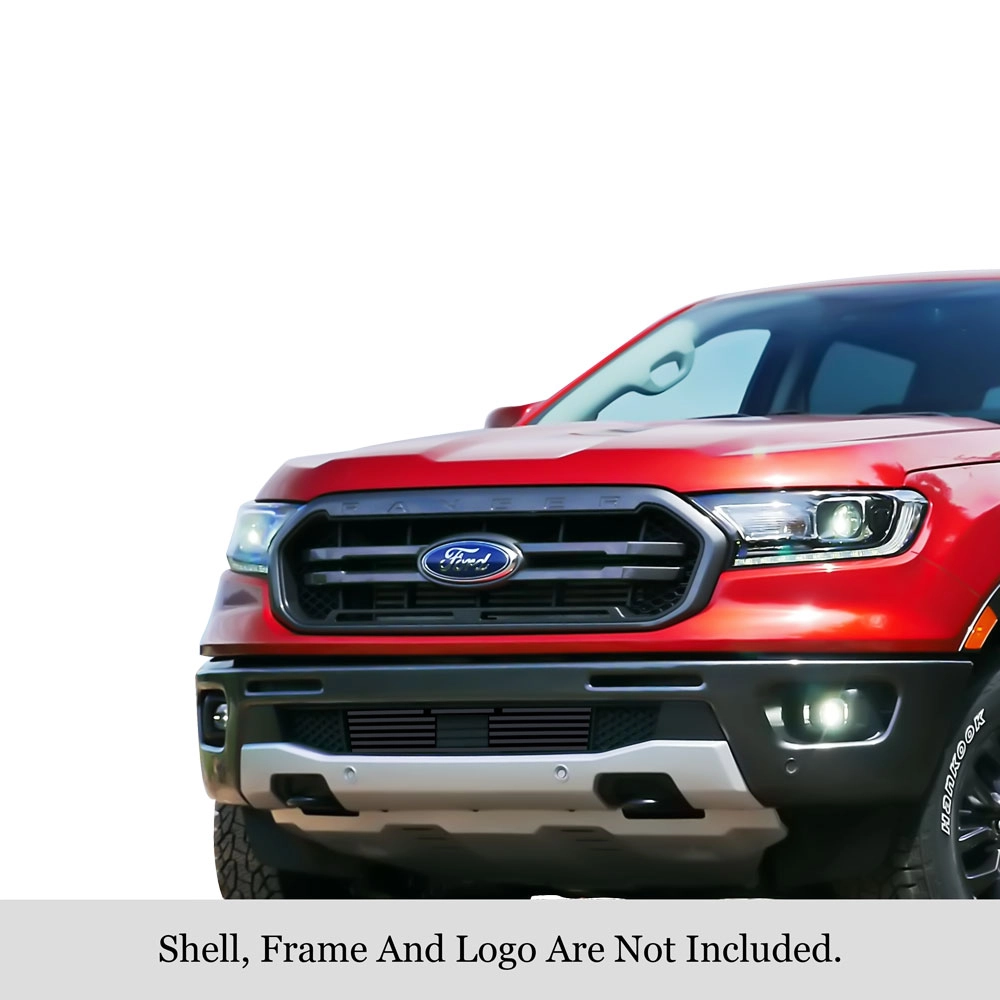 APS GR06FEA91J - Black Stainless Steel Lower Bumper Horizontal Billet Grille