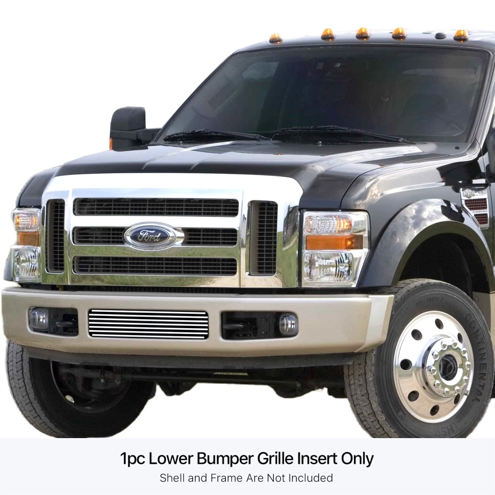 APS GR06FEC28S - Polished Stainless Steel Lower Bumper Horizontal Billet Grille