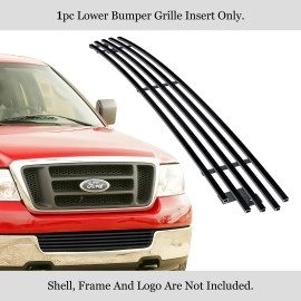 APS GR06FEC51J - Black Stainless Steel Lower Bumper Horizontal Billet Grille