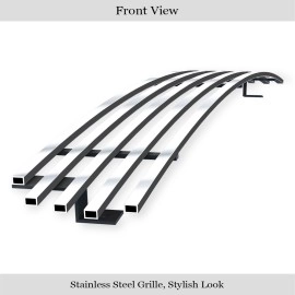 APS GR06FEC51S - Polished Stainless Steel Lower Bumper Horizontal Billet Grille