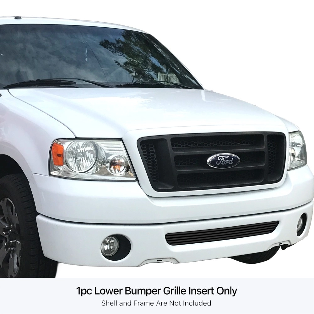 APS GR06FEC52J - Black Stainless Steel Lower Bumper Horizontal Billet Grille
