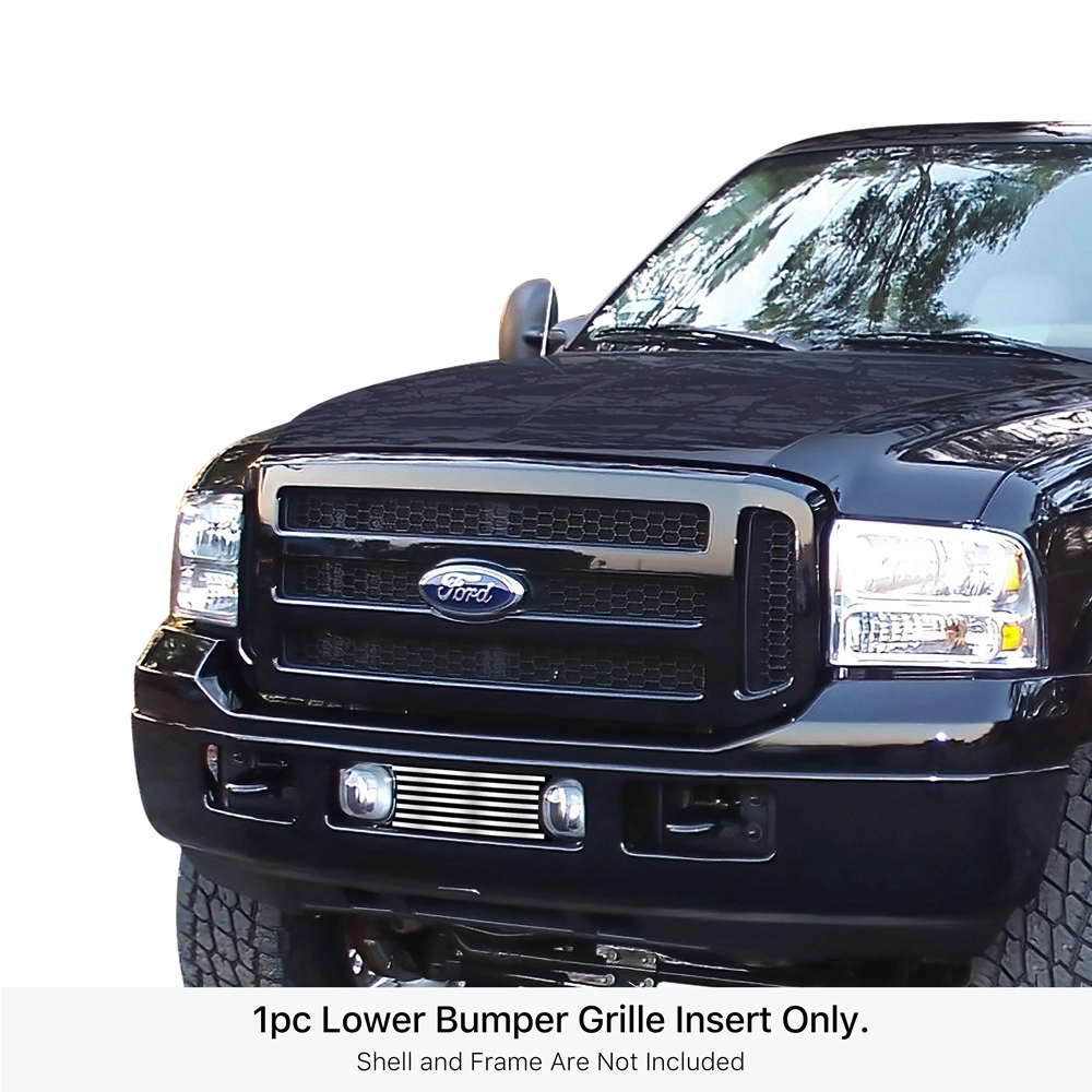 APS GR06FEC56S - Polished Stainless Steel Lower Bumper Horizontal Billet Grille