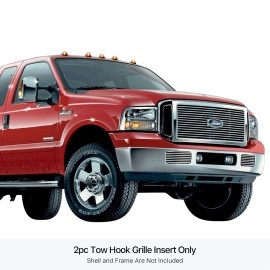 APS GR06FEC57S - Polished Stainless Steel Tow Hook Horizontal Billet Grille