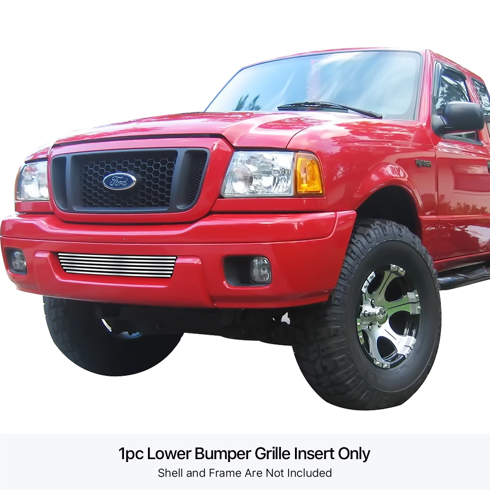 APS GR06FEG37S - Polished Stainless Steel Lower Bumper Horizontal Billet Grille