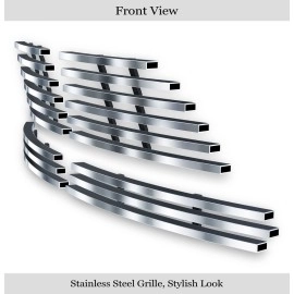APS GR06FEI27C - Hairline Stainless Steel Fog Light Cover Horizontal Billet Grille