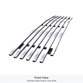 APS GR06FFB34S - Polished Stainless Steel Lower Bumper Horizontal Billet Grille