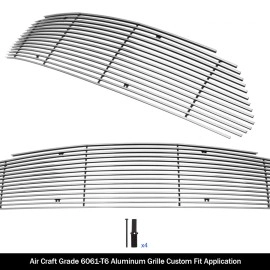 APS GR06FFD02A - Polished Aluminum Main Upper Horizontal Billet Grille
