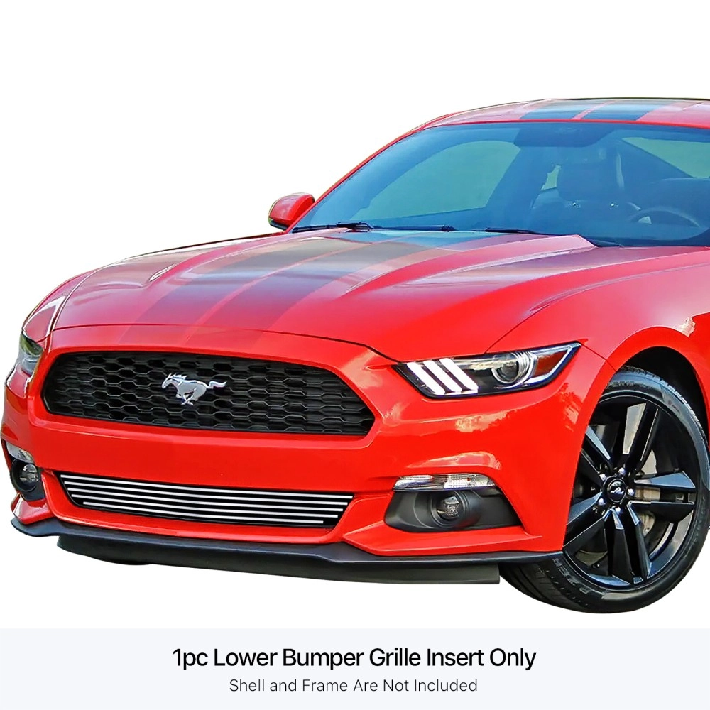 APS GR06FFD03S - Polished Stainless Steel Lower Bumper Horizontal Billet Grille