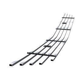 APS GR06FFD03S - Polished Stainless Steel Lower Bumper Horizontal Billet Grille
