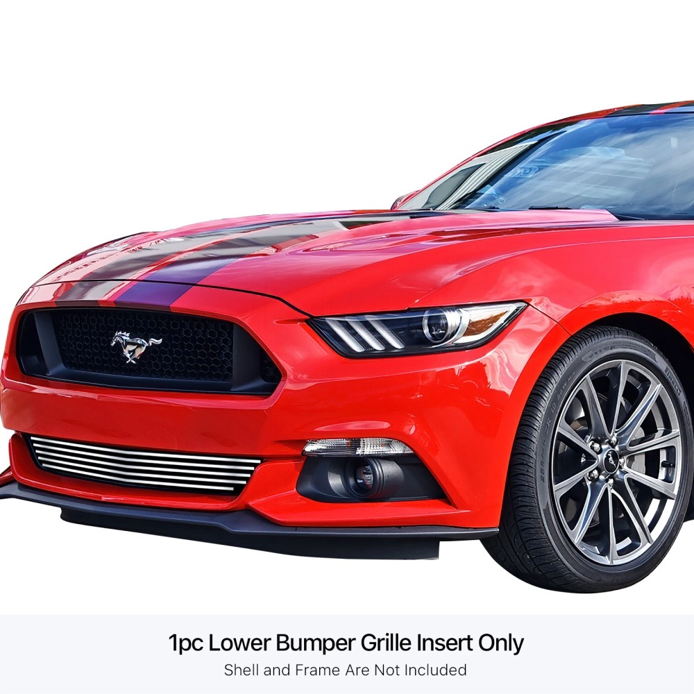 APS GR06FFD05S - Polished Stainless Steel Lower Bumper Horizontal Billet Grille