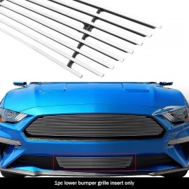 APS GR06FFD07A - Polished Aluminum Lower Bumper Horizontal Billet Grille